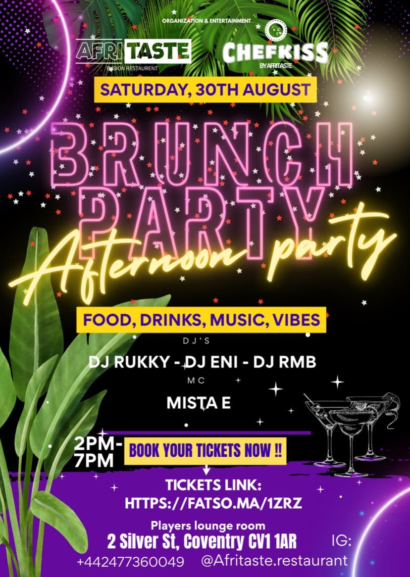 Coventry -  BRUNCH PARTY, 30 August | Event in Coventry | AllEvents