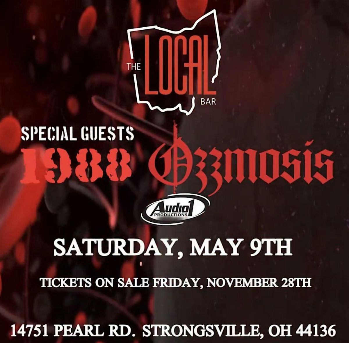 OZZMOSIS (OZZY OSBOURNE TRIBUTE) @ THE LOCAL WITH SPECIAL GUESTS 1988, 9 May | Event in Strongsville | AllEvents