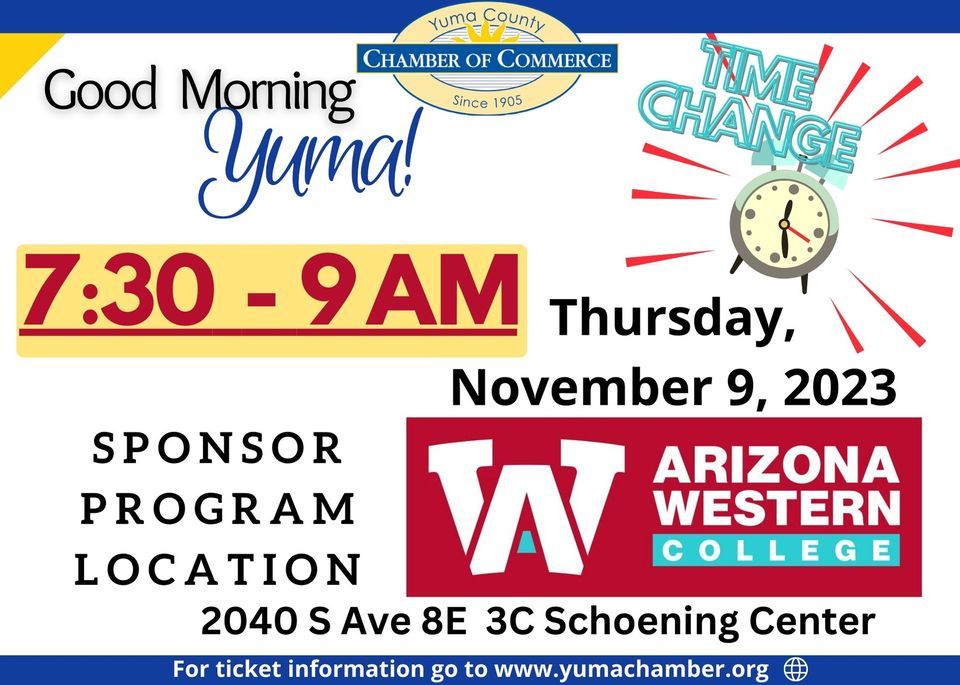 Good Morning Yuma November 2023, AWC Schoening Conference Center, Somerton, November 9 2023