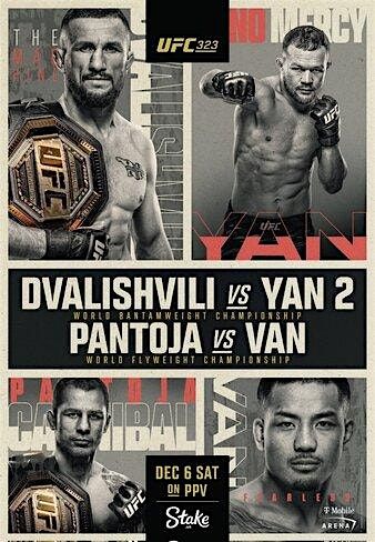 UFC 323 PPV Watch Party: Merab Dvalishvili vs Peter Yan 2, 6 December | Event in Los Angeles | AllEvents