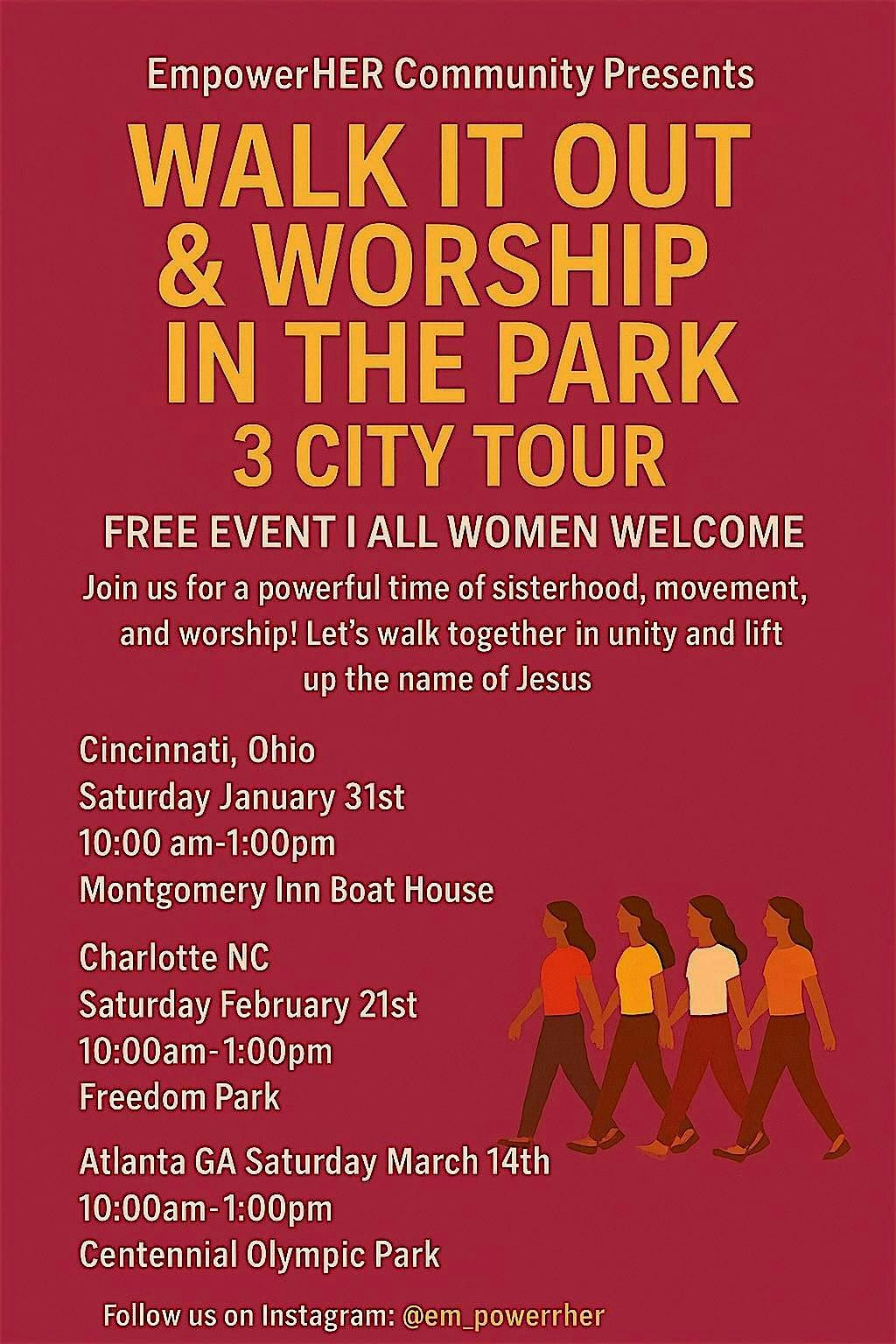 WALK IT OUT & WORSHIP 3 CITY TOUR, 31 January | Event in Cincinnati | AllEvents