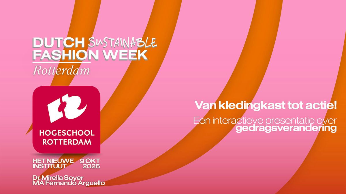vr 9 okt | Van kledingkast tot actie! Over gedragsverandering