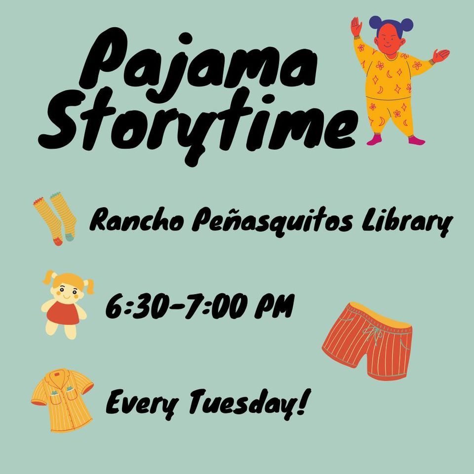 Pajama Storytime, Rancho Peñasquitos Library, Del Mar, December 5 2023