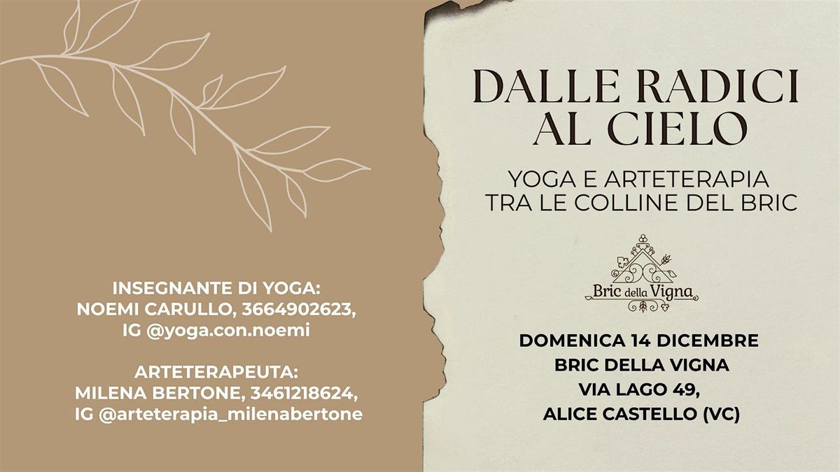 DALLE RADICI AL CIELO - Yoga e arteterapia tra le colline del Bric, 14 December | Event in Alice Castello