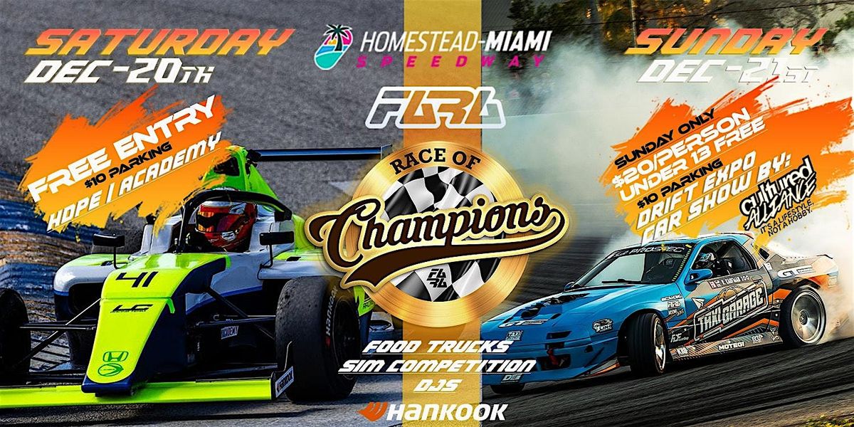 FARA USA  - RACE OF CHAMPIONS 2025, 20 December | Event in Homestead | AllEvents