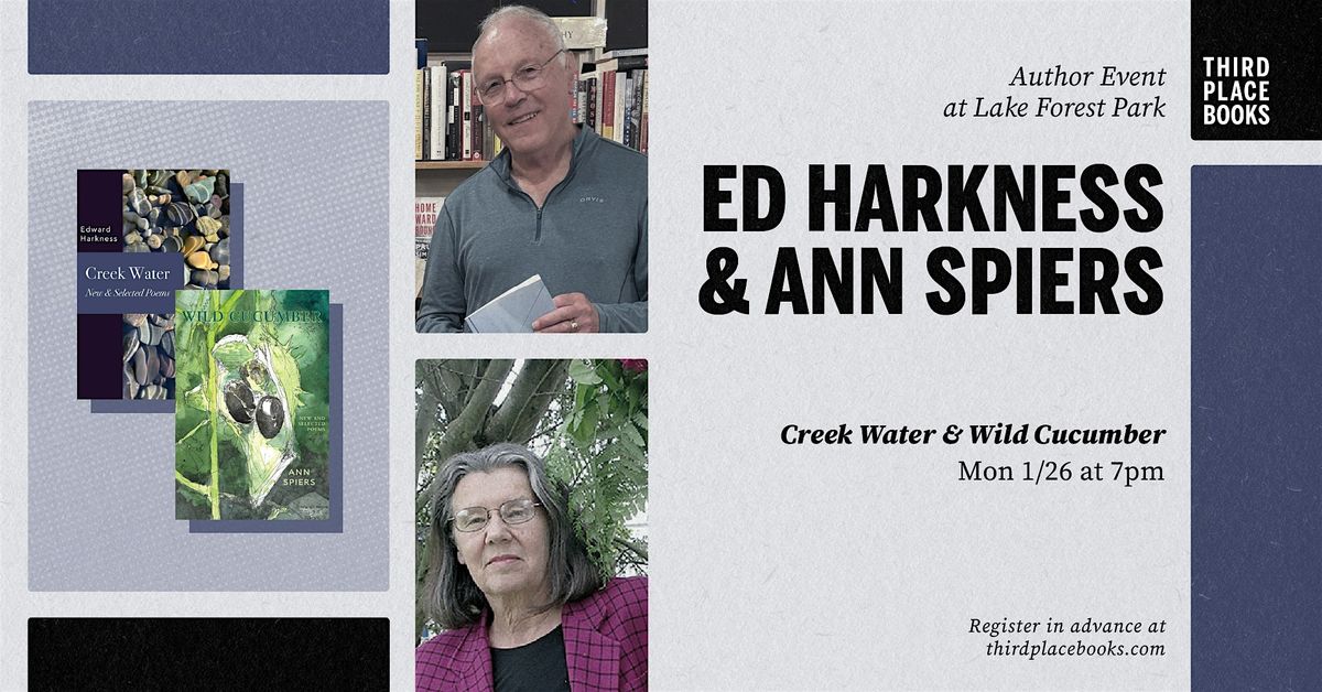 Ed Harkness and Ann Spiers — 'Creek Water' and 'Wild Cucumber', 26 January | Event in Lake Forest Park | AllEvents