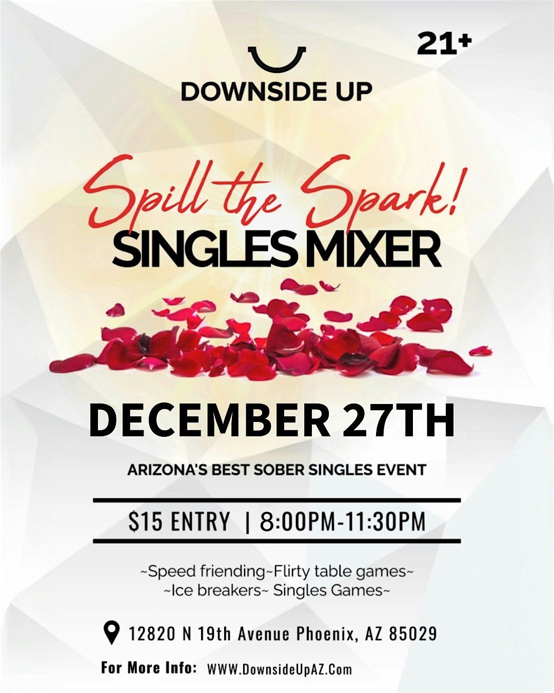 Spill The Spark! SINGLES MIXER, 27 December | Event in Phoenix | AllEvents