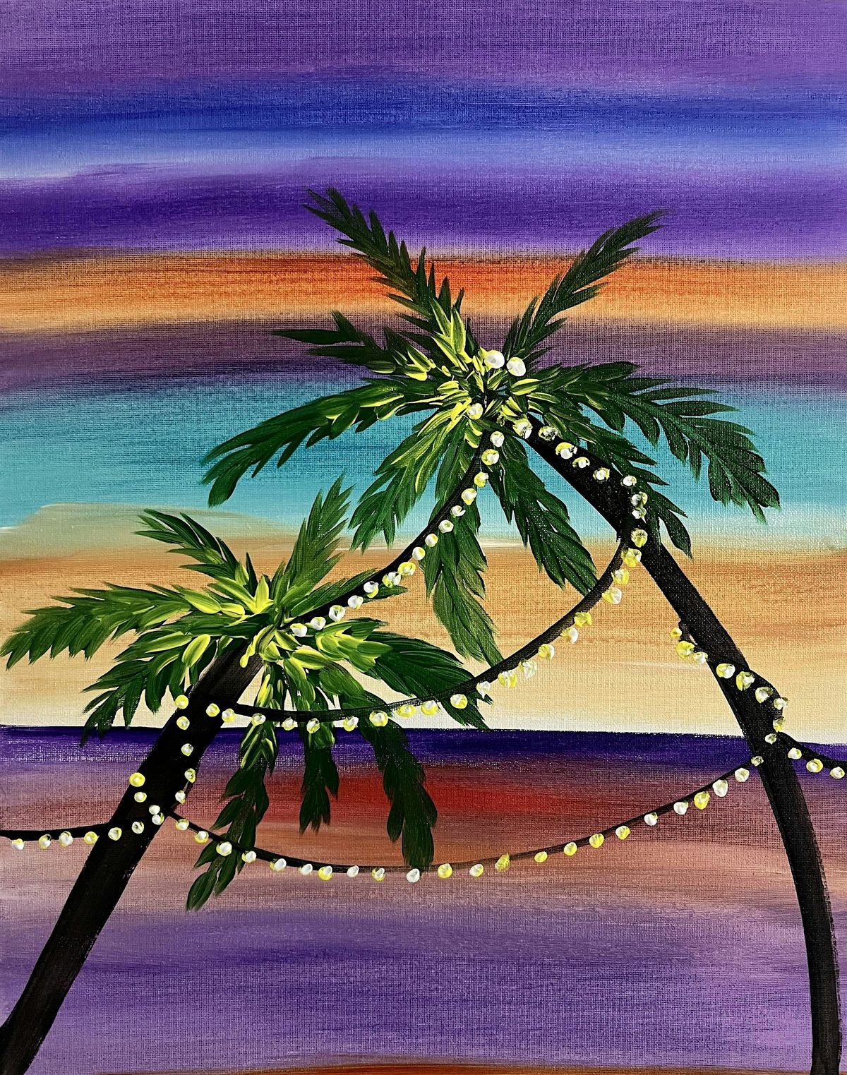 Palm Tree Lights - Paint & Sip, 7 December | Event in Los Angeles | AllEvents