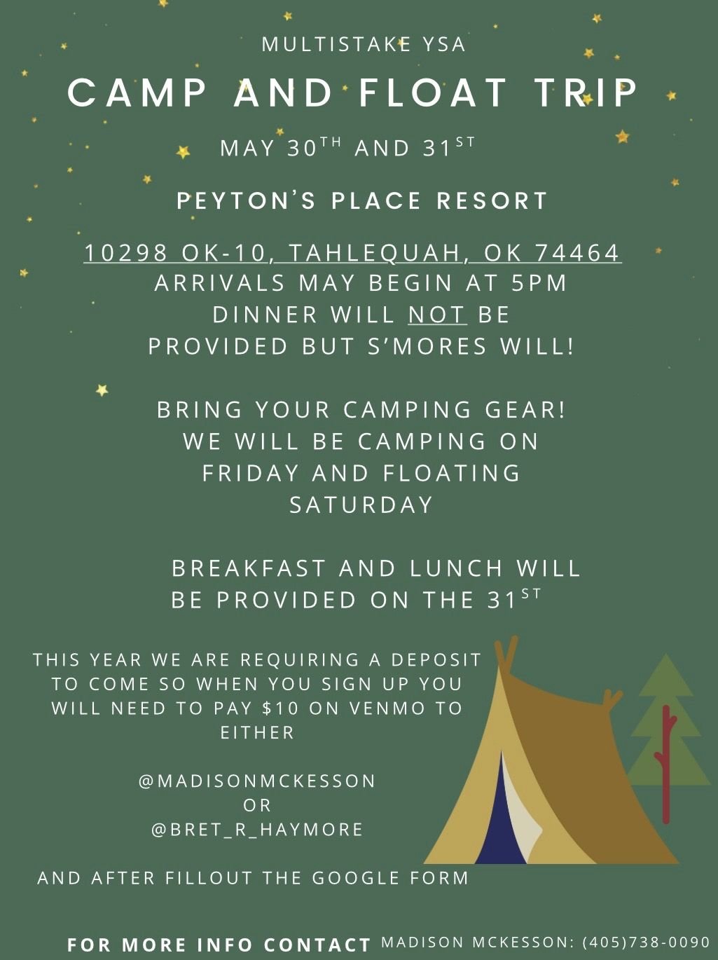 Multi stake Camping and Float Trip, 30 May | Event in Tahlequah | AllEvents