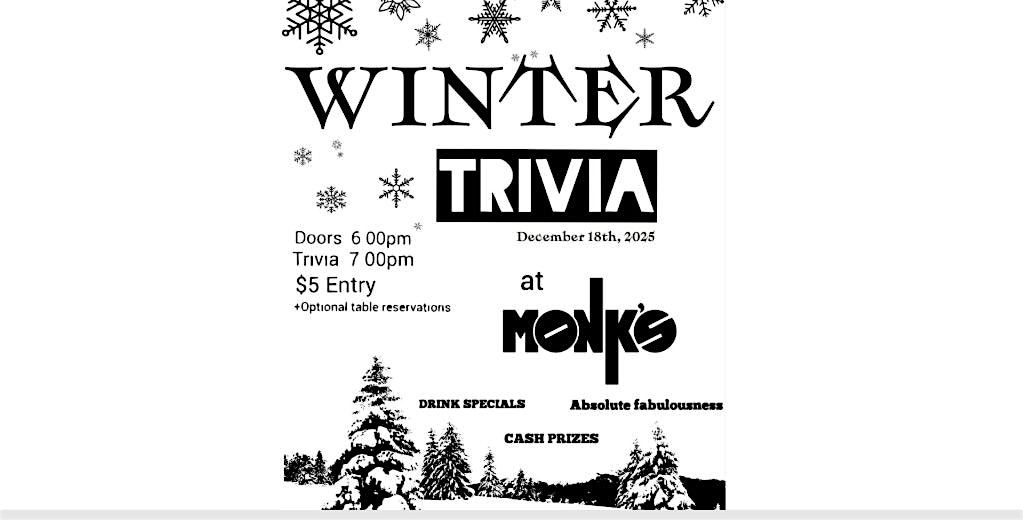 Winter Trivia At Monk’s, 18 December | Event in Missoula | AllEvents