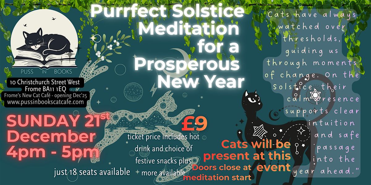 Purrrfect Solstice Meditation for a Prosperous New Year, 21 December | Event in Frome | AllEvents