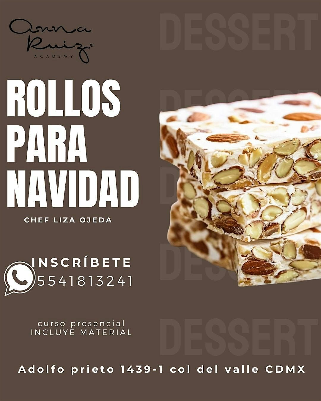 ROLLOS PARA NAVIDAD con la Chef Liza Ojeda en Anna Ruíz Store, 3 December | Event in México | AllEvents