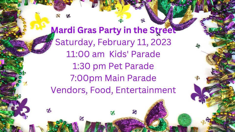 Mardi Gras Party in the Street , Downtown Leesburg, February 11 2025
