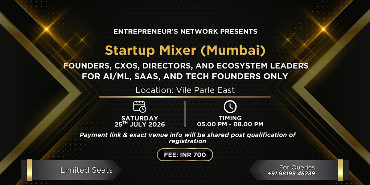 Startup Mixer (For AI, Saas, & Tech Founders)