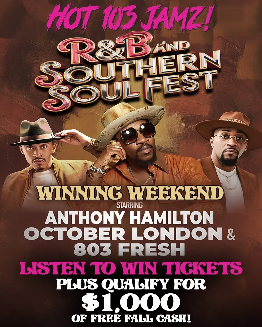 R&B and Southern Soul Fest - Anthony Hamilton and October London at Cable Dahmer Arena, 9 November | AllEvents