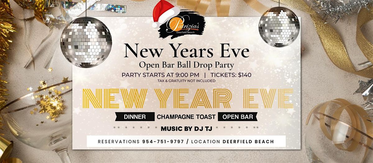 New Year’s Eve Open Bar Ball Drop Party at Patrizia’s of Deerfield Beach, 31 December | Event in Deerfield Beach
