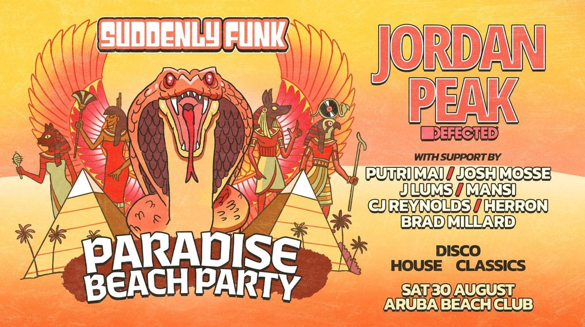 Suddenly Funk presents Paradise Beach Party W/ Jordan Peak, 30 August | Event in Bournemouth | AllEvents