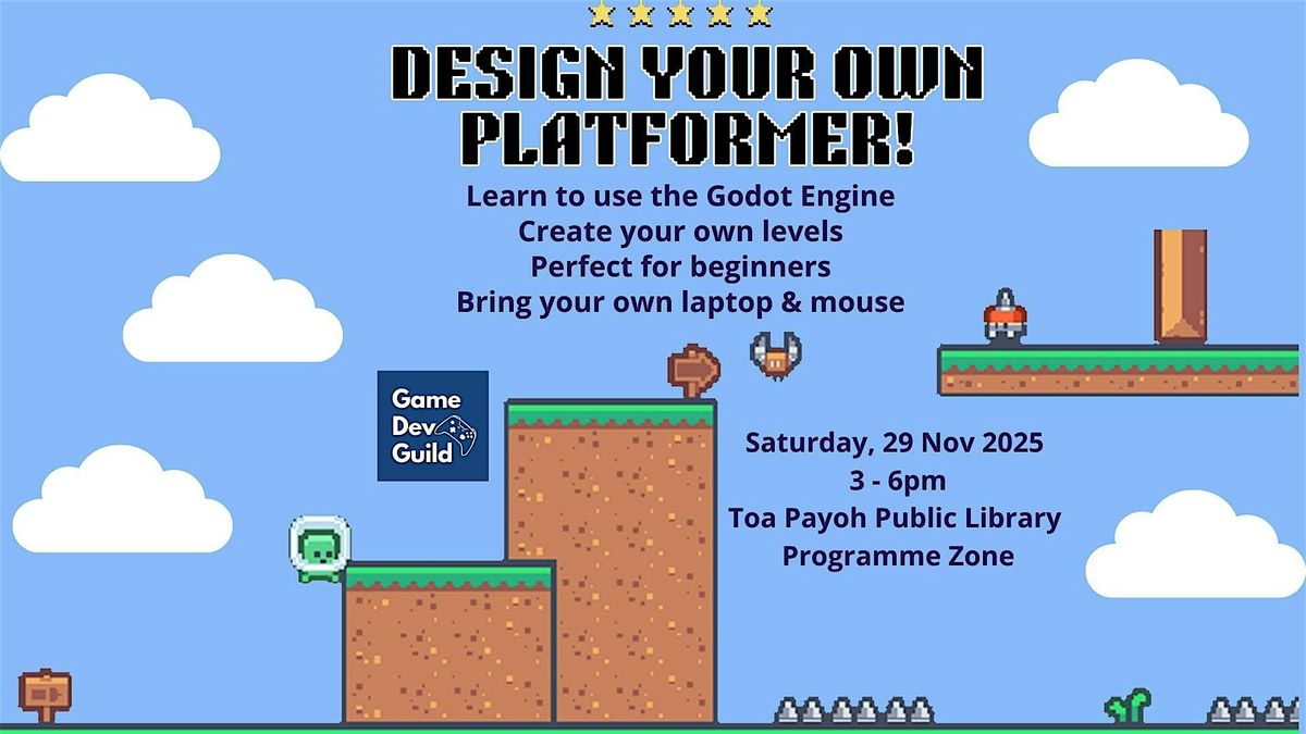 Design Your Own Platformer Workshop, 29 November | Event in Toa Payoh | AllEvents