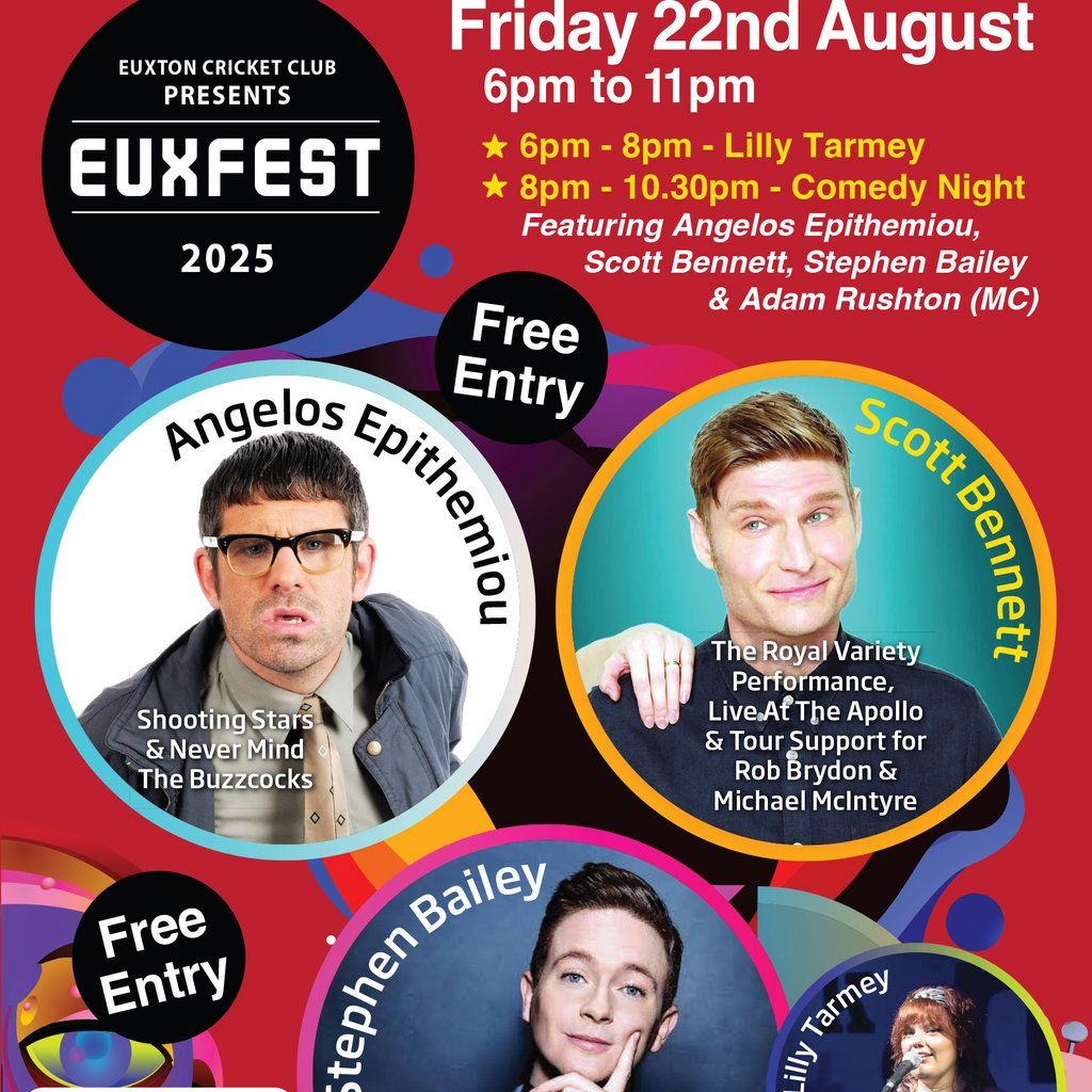Euxfest Music & Comedy Festival at Euxton Cricket Club, 22 August | Event in Chorley | AllEvents