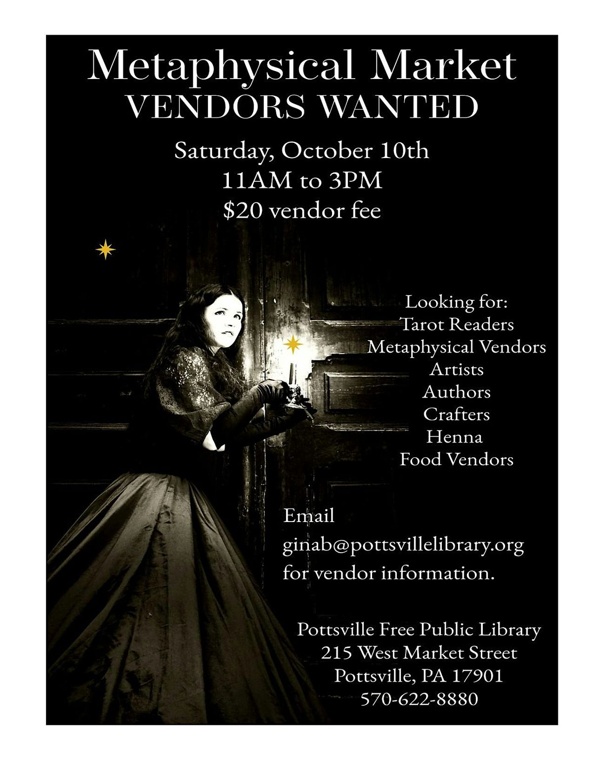 Metaphysical Market, Pottsville Free Public Library, 10 October 2026 ...