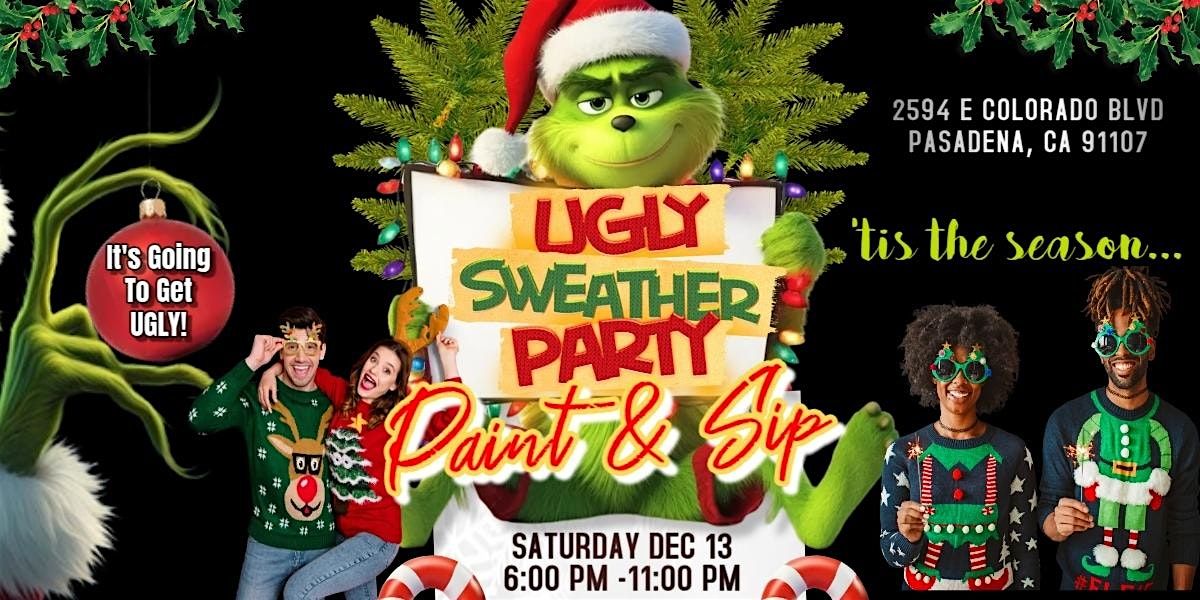 UGLY SWEATER PAINT & SIP KICKBACK: FUN WITH NEW FRIENDS, 13 December | Event in Pasadena | AllEvents