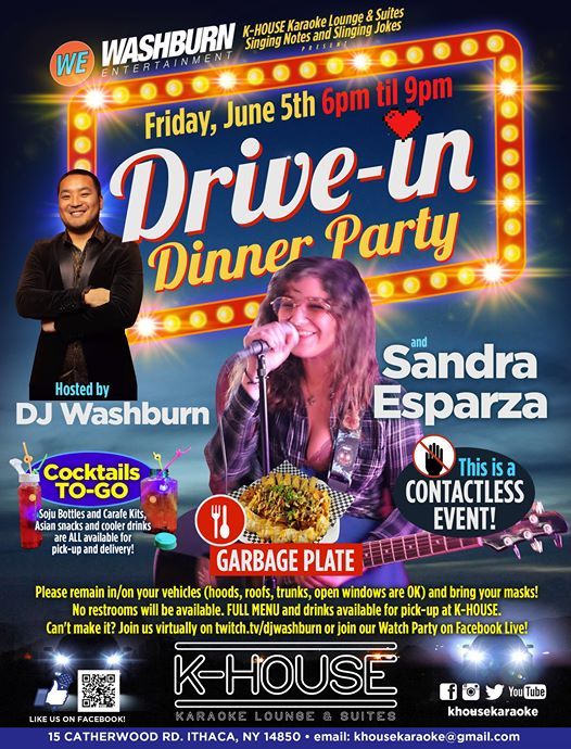 Drivein Dinner Party with DJ Washburn & Sandra Esparza, KHOUSE
