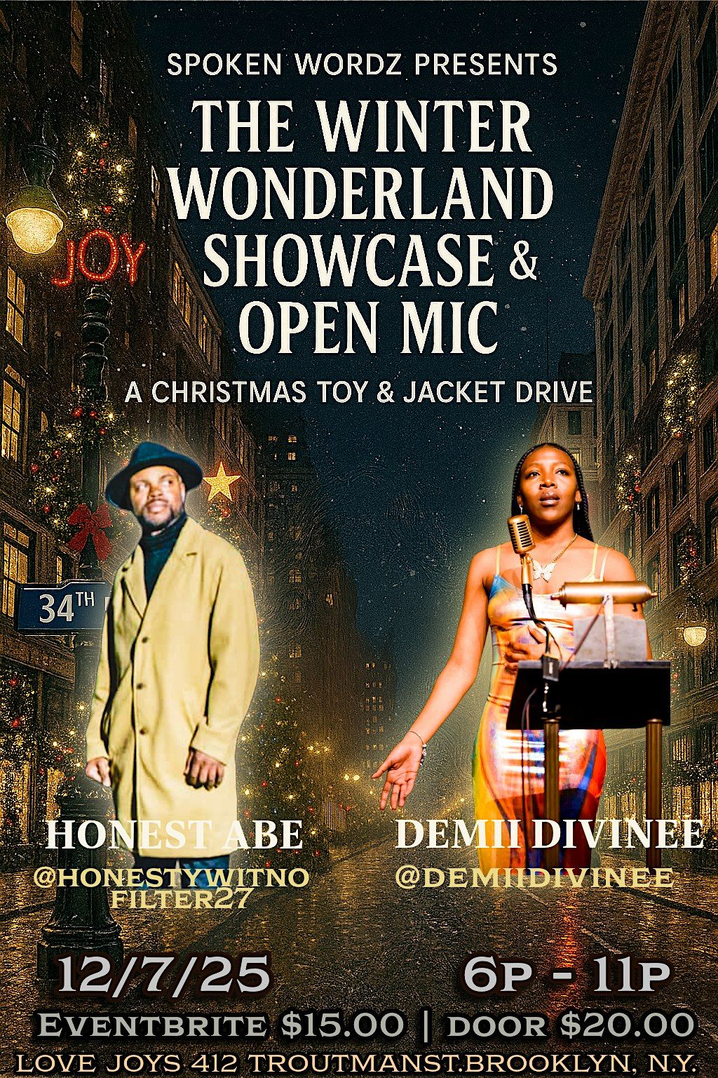 SPOKEN NYC WINTER WONDERLAND SHOWCASE & OPEN MIC | Event in Brooklyn | AllEvents
