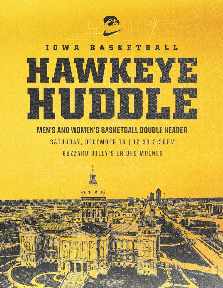 Iowa Basketball Hawkeye Huddle in Des Moines, Buzzard Billy's, Des