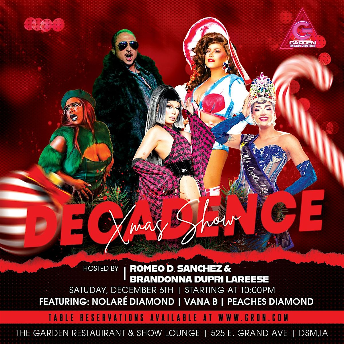 Sat Dec 6 Drag Show - 10pm Table Reservation | Event in Des Moines | AllEvents