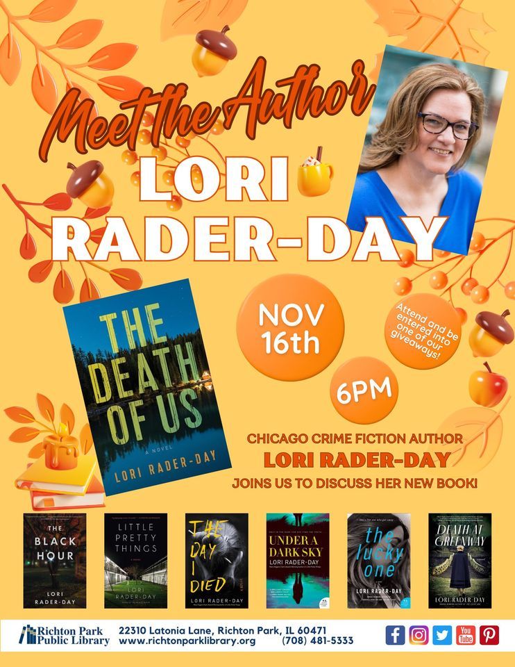 A Visit with Lori RaderDay, Richton Park Public Library, November 16