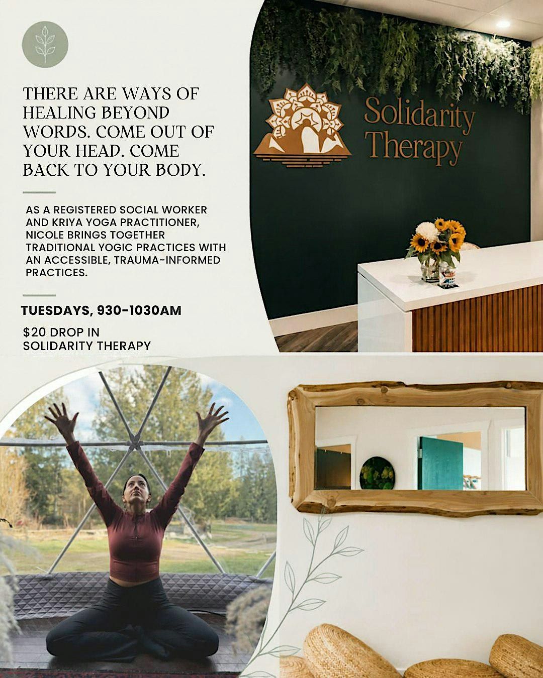 Somatic Movement & Therapeutic Yoga Class, Solidarity Therapy, Langley ...
