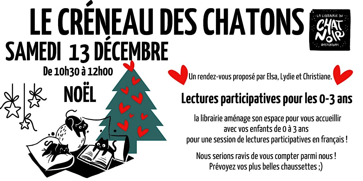 Le créneau des chatons - Noël (Décembre), 13 December | Event in Amsterdam | AllEvents