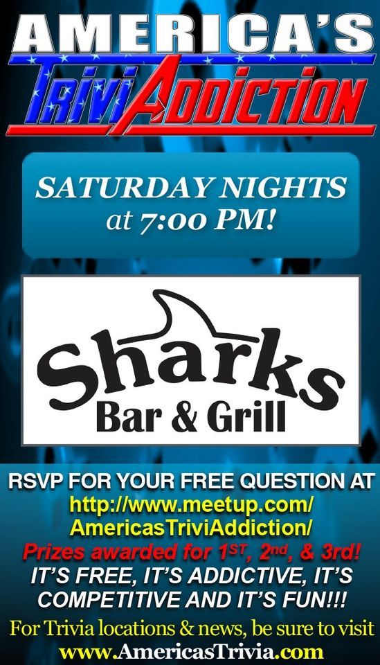 Sharks Bar & Grill Trivia Night Largo, Florida, Sharks Bar & Grill