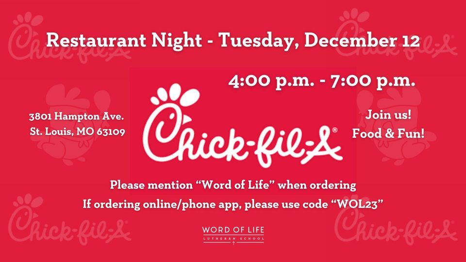 Restaurant Night ChickfilA, ChickfilA Hampton & Chippewa (3801 Hampton Ave, Saint Louis