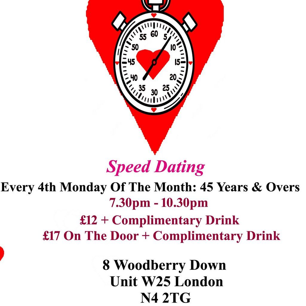 Speed dating 45 years & Overs Mondays, 26 January | Event in London | AllEvents