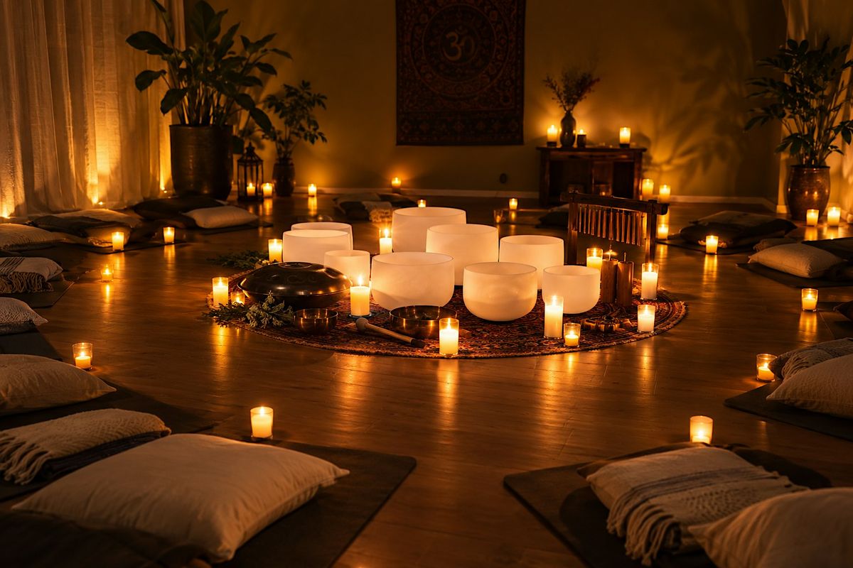 Candle-lit Sound Bath and Gentle Yoga Flow