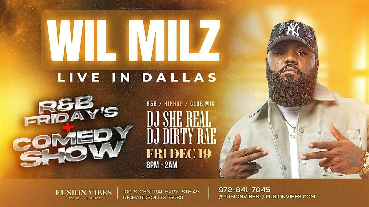 Will Milz Comedy Show Live in Dallas!, 19 December | Event in Richardson | AllEvents