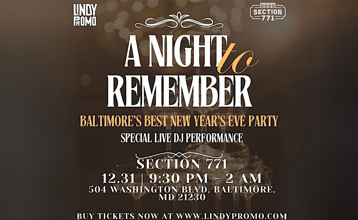 Section 771 NYE 26 Balt, 31 December | Event in Baltimore | AllEvents