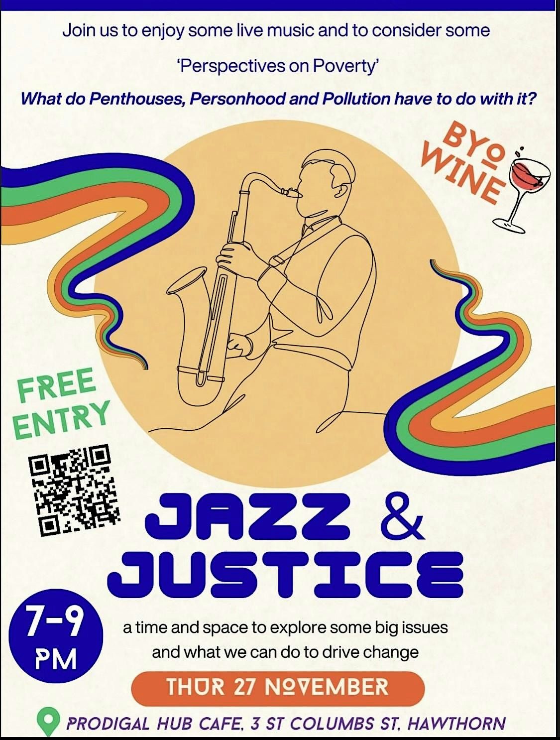 Jazz and Justice, 27 November | Event in Hawthorn | AllEvents