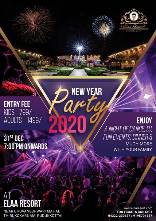 Photogallery trivandrum New Year Party 2020 Pudukkottai at Elaa Resort, Pudukkottai