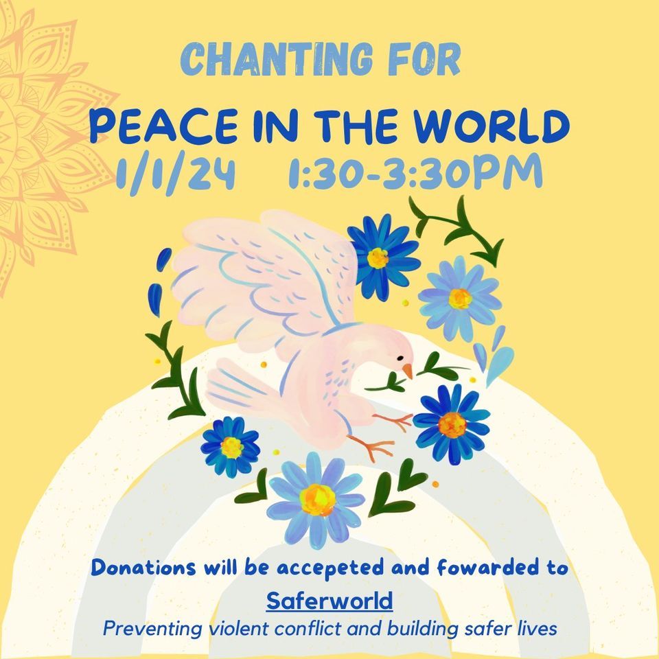 Chanting for Peace in the World, Yoga Loka, Frenchtown, January 1 2024