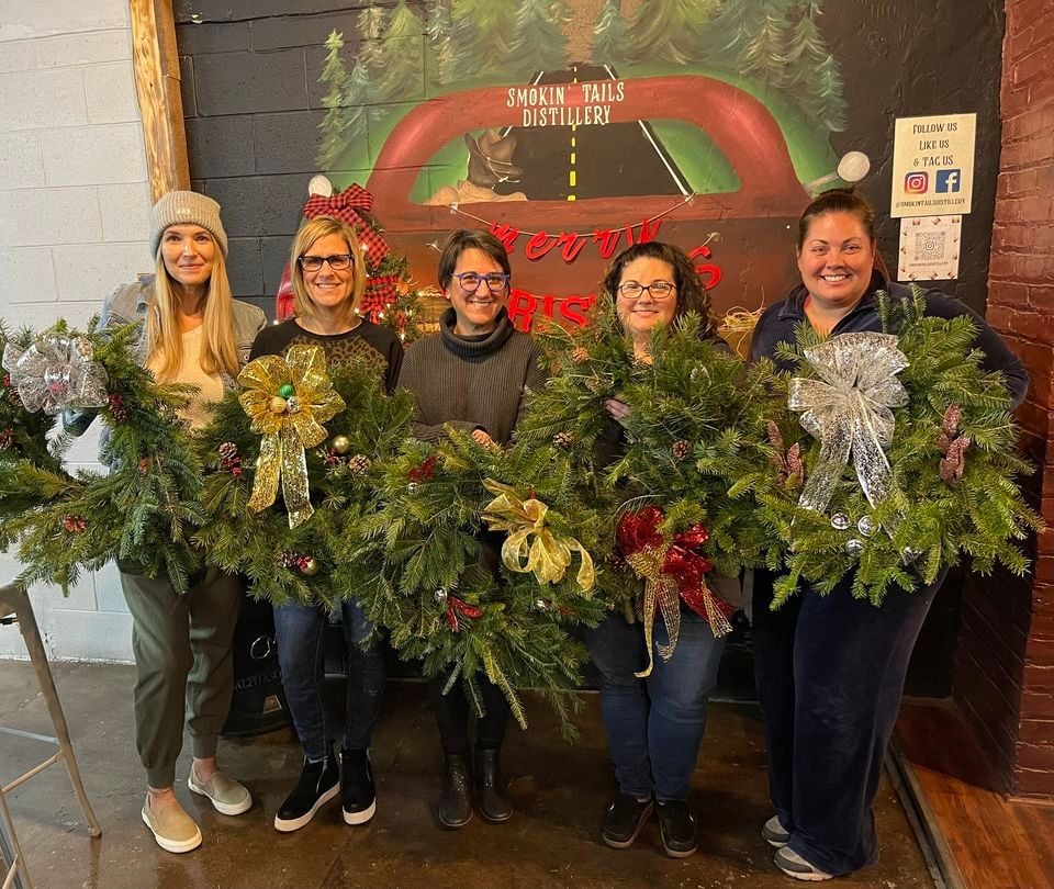 Holiday Wreath Making!!!, Smokin’ Tails Distillery, Phelps, November 30