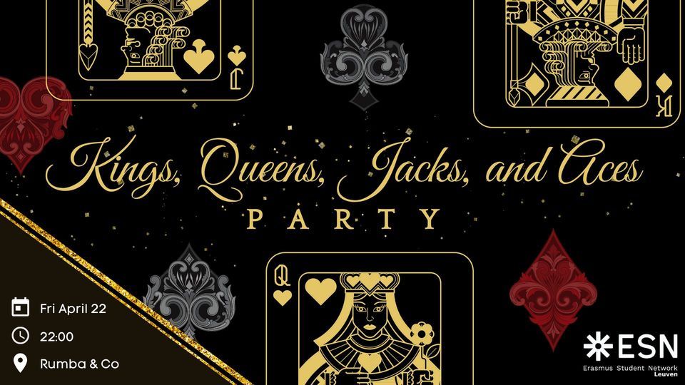 Kings, Queens, Jacks & Aces Party by ESN Leuven, Rumba & Co, Leuven