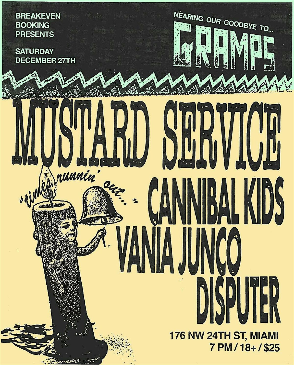 Mustard Service, Cannibal Kids, Vania Junco, & Disputer, 27 December | Event in Miami | AllEvents