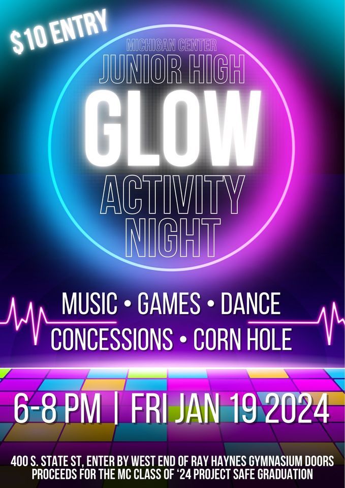 MC Junior High Glow Activity Night, Michigan Center High School