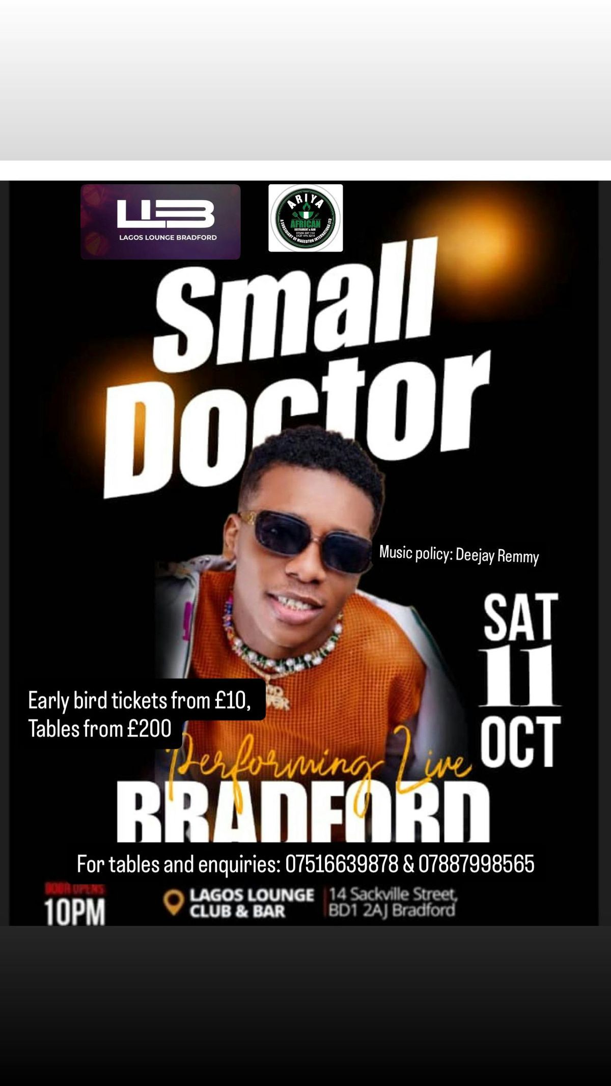 Small Doctor live in Bradford , 11 October | Event in Bradford | AllEvents