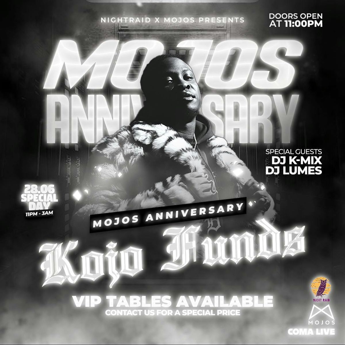 NIGHT RAID X MOJOS : KOJO FUNDS LIVE PERFORMANCE , 27 June | Event in Norwich | AllEvents