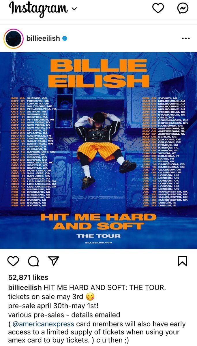 Billie Eilish Hannover Tickets, ZAG Arena, Hannover AllEvents