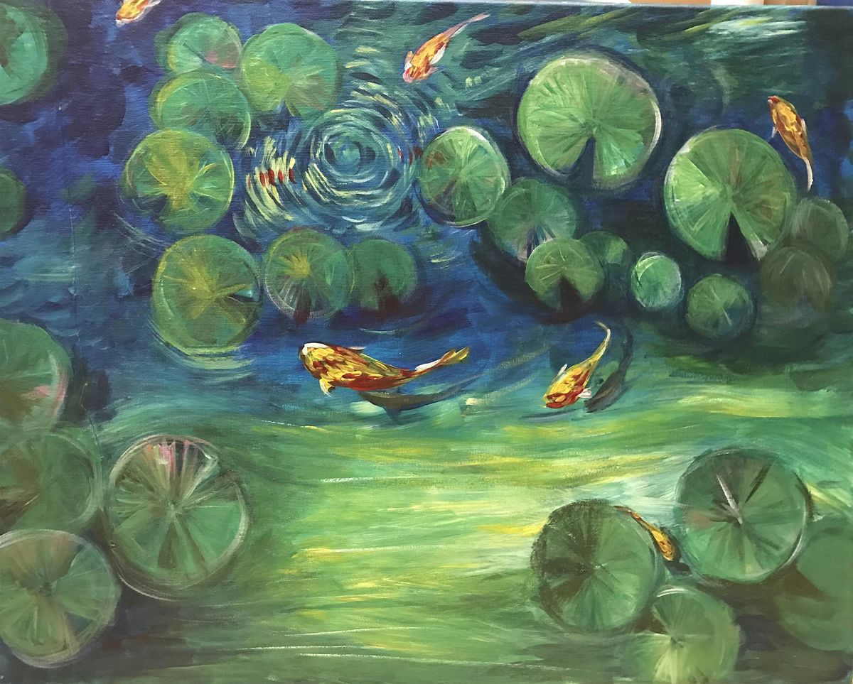 Sip n Paint Thurs  6pm with a Free Drink @Auckland - Water Lilies & Koi!, 18 December | Event in Auckland