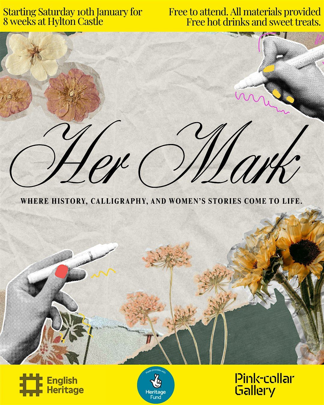 Her Mark - Free Workshops at Hylton Castle., 10 January | Event in Sunderland | AllEvents
